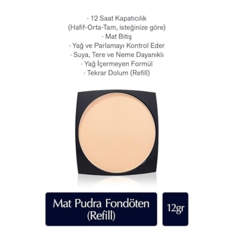 Estée Lauder, Double Wear Stay-In-Place Matte Powder Foundation Refill - 3C2 Pebble, 12 g.