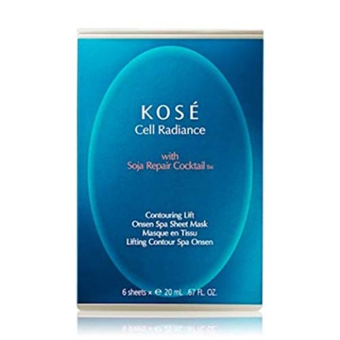 Kose Cell Radiance With Soja Repair Cocktail Tm Contouring Lift Onsen Spa Sheet Mask 20Ml
