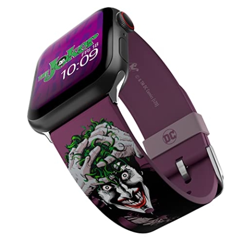DC Comics – Joker Modern Comic Smartwatch Armband - Offiziell lizenziert, kompatibel mit jeder Größe und Serie der Apple Watch (Uhr nicht enthalten)