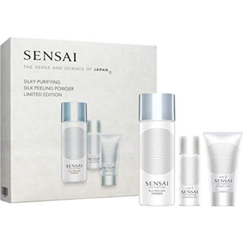Sensai Silky Purifying Peeling Powder Set (40g+Cleansing Oil,30ml+Creamy Soap,30ml), 100 g