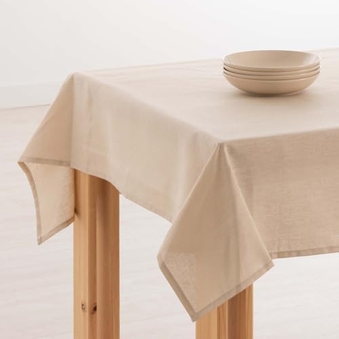 Belum | Fleckenabweisende Tischdecke, Leinen, 100% Esche, 400 x 150 cm, rechteckig, aus Harz, wasserdichte Tischdecke in verschiedenen Größen, Leinen-Tischdecken für den Innen- und Außenbereich