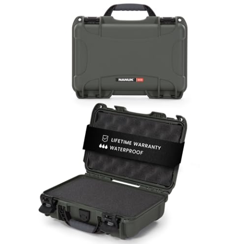 NANUK 909 Wasserdichter Hartschalenkoffer Mit Plüschschaumeinlage - Olive