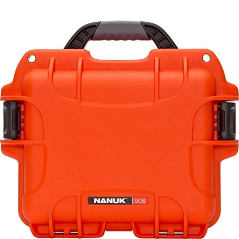 NANUK 908 Wasserdichter Hartschalenkoffer Mit Plüschschaumeinlage - Orange