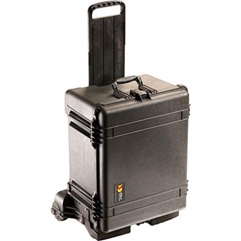 PELI 1620M Wasserdichter Kamerakoffer mit Rollen für Sicheren Transport, IP57 Wasser- und Staubdicht, 72L Volumen, Mit Schaumstoffeinlage (Anpassbar), Schwarz 016200-0009-110E