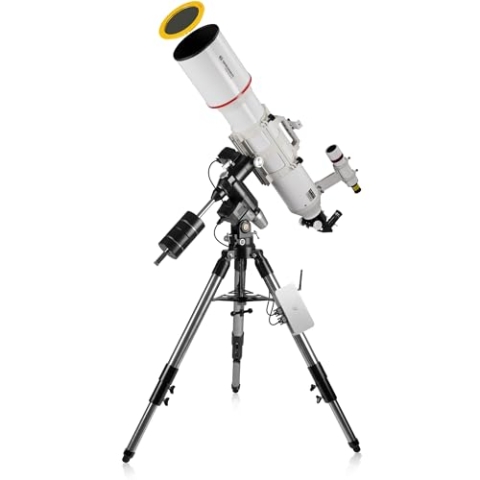 Bresser Messier AR152s/760 EXOS-2 PMC-Eight Goto Teleskop-Set, 152 mm Öffnung, 760 mm Brennweite, Sonnenfilter, WLAN, App ExploreStars