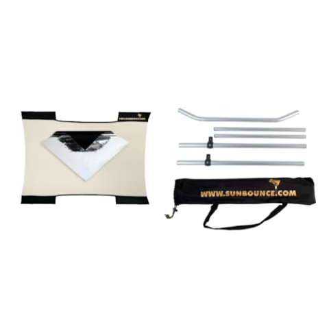 Sunbouncer Micro-Mini Traveller Kit silber - Rückseite weiß (nahtlos)