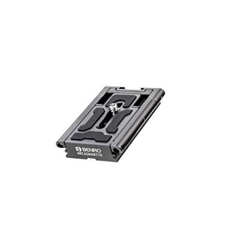 Benro ArcaSmart70 Arca-Swiss Schnellwechselplatte, die in Smartphone-Adapter umgewandelt Werden kann, mit Zubehör-Halterung, Schwarz