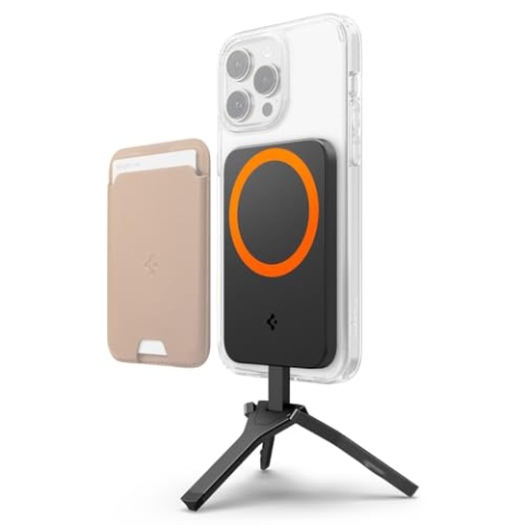 Spigen OneTap MagFit+ Stativ Ständer für MagSafe, Verbindung mit Anderen MagSafe Zubehöre ohne Entfernung, rutschfest und Einstellbar, Kompatibel mit iPhone 16 15 14 13 12 Serien, MagSafe Hüllen