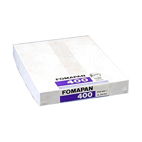 Fomapan 400 - 4-inch x 12,7 cm Großformat schwarz und weiß Film. 50 Blatt.