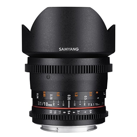 SAMYANG 13010T3.1CM 10mm T3.1 VDSLR ED AS NCS CS II Objektiv für Anschluss Canon M