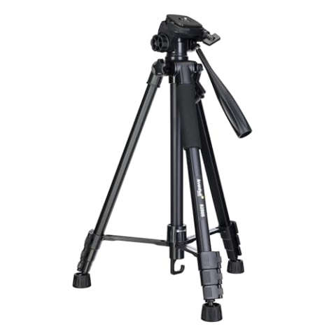 Levenhuk Level Base TR35 Robustes Bodenstativ mit Wasserwaage, Drehbarer Halterung mit 1/4-Zoll-Gewinde, Verstellbarer Höhe von 505 bis 1750 mm und Einer Kapazität von 3 kg