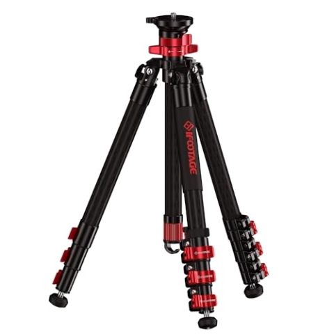 IFOOTAGE Gazelle TC5S,59"/150 cm Kamera Stativ,Kohlefaser-Videostativ, 3 Abschnitte mit Mittelstange, maximale Belastung 13,22 lbs/6 kg, für Canon, Nikon, Sony DSLR Camcorder Videofotografie