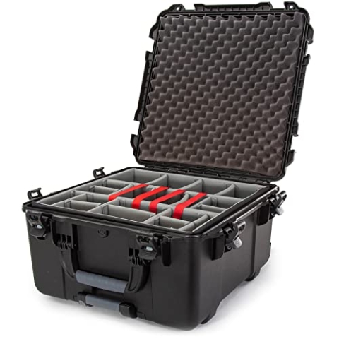 NANUK 968 Wasserdichter Hartschalenkoffer Mit Gepolsterten Trennwänden - Mit Rädern - Schwarz