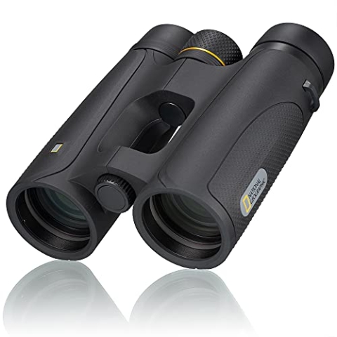 National Geographic Fernglas Luchs 10x42, wasserdicht, 10x Vergrößerung, 42mm Objektiv, BaK-4 Glas, Mehrschichtvergütung, Twist-up-Augenmuscheln