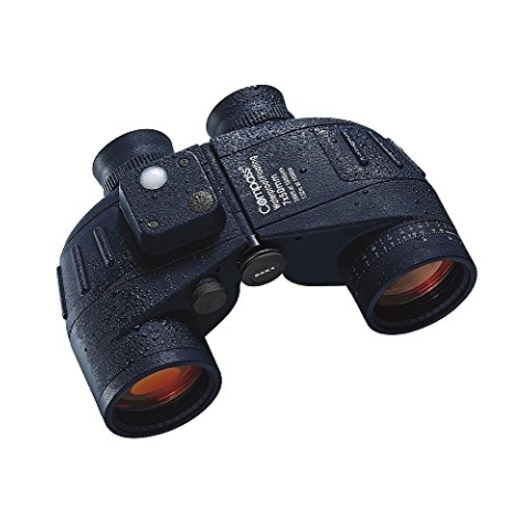 Compass Fernglas/Feldstecher OS 7 x 50 mit 7-facher Vergrößerung, gummiarmierter Corpus, mit 50 mm Objektiv, Porroprismen-System mit voll vergütetem BK-4 Glas, schwarz, 111990