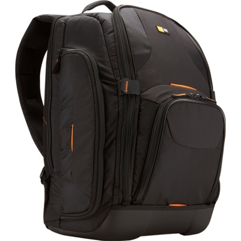 Case Logic SLRC206 SLR Camera Backpack L Kamerarucksack inkl. Notebookfach & Hartschalenboden (für Spiegelreflex) schwarz/orange