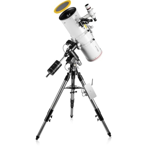 Bresser Messier NT203s/800 EXOS-2 PMC-Eight Goto Teleskop-Set, 203 mm Öffnung, 800 mm Brennweite, f/3.9, Sonnenfilter, WLAN, App