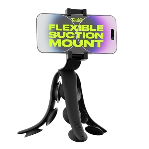 Tenikle® PRO Flexibles Tentakel-Stativ für Handy und Action-Kamera GoPro, Insta360, DJI Osmo, Bekannt aus Shark Tank, biegbare Saugnapf-Kamerahalterung und Halterung, kompatibel mit iPhone und Android