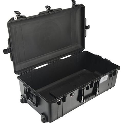 PELI 1615 Air Leichter Extrem Robuster Reisekoffer für Kameraausrüstung, Wasser- und Staubdicht, 71L Volumen, Ohne Schaumstoffeinlage, Farbe: Schwarz