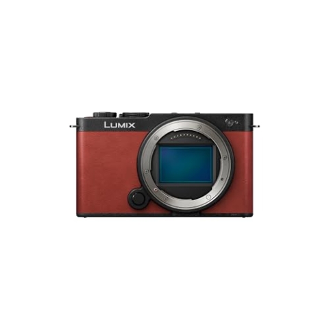 Panasonic Lumix DC-S9E-R Spiegellose Vollformatkamera, Open Gate Vlogging, 24,2 MP, 6K/4K, 779-Punkt-PDAF, Bildstabilisierung, LUT, 180°-Flexibler-Monitor, 5 GHz WLAN, Rot, Kameragehäuse