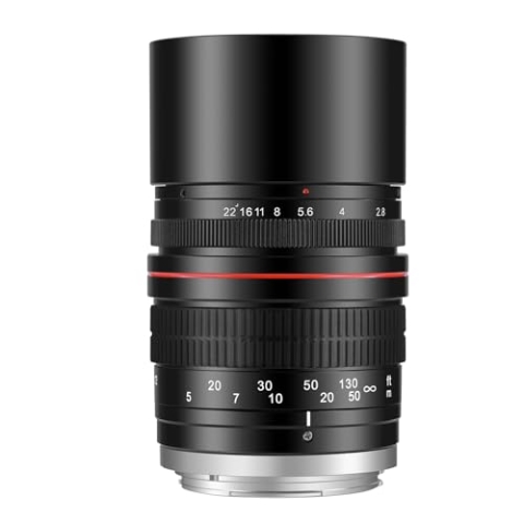 JINTU 135mm f/2.8 EF Vollbild Telefoto Objektiv für Canon Rebel T7i T7s T7 T6i T6 T5i T5 T2 SL1 90D 80D 77D 70D 60D 50D 7D 6D 550D 5DS 1DS Digital Spiegelreflexkameras Schwarz