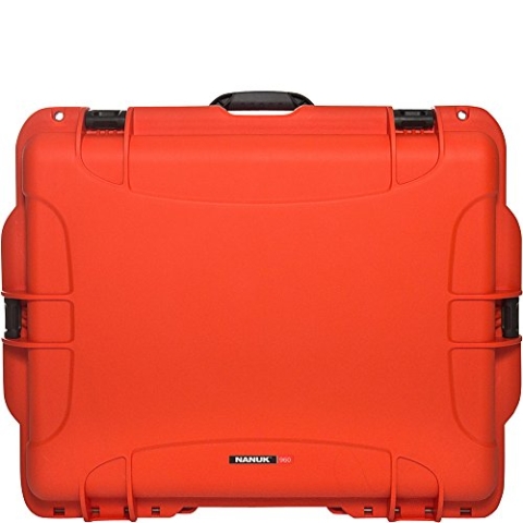 NANUK 960 Wasserdichter Hartschalenkoffer leer - Mit Rädern - Orange