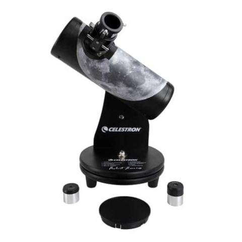 Celestron 22016 Firstscope Robert Reeves Signature Edition 76mm Tabletop Dobsonian Telescope, Includes 20mm and 4mm Eyepieces, f/3.95 Focal Ratio - Black