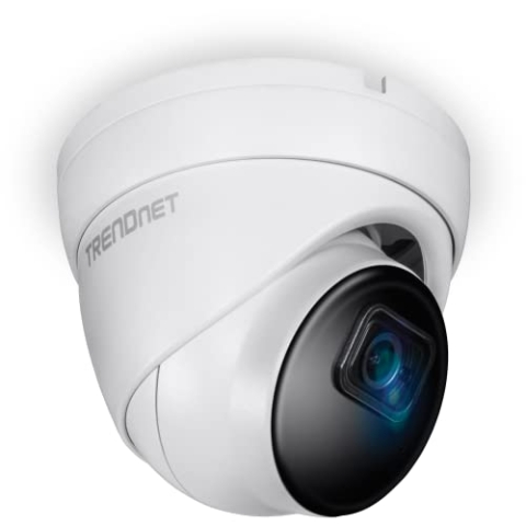TRENDnet TV-IP1515PI Indoor Outdoor 5 MP H.265 PoE IR Fixed Turret Netzwerkkamera, IP66-Gehäuse, IR-Nachtsicht bis zu 30 m (98 Fuß), Sicherheitsüberwachungskamera, microSD-Kartensteckplatz, Weiß