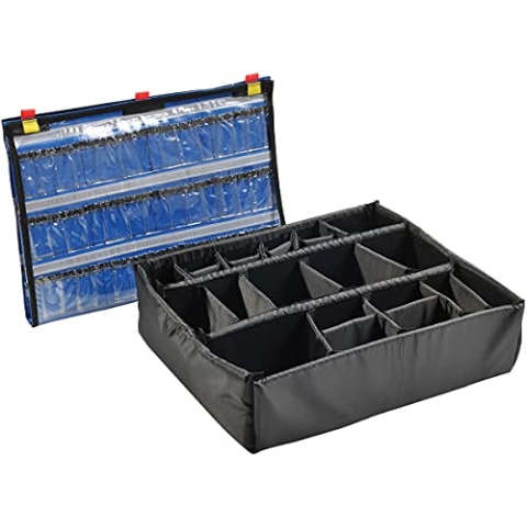 Peli 1605EMS EMS-Zubehörsatz (Deckeleinteilungssystem- und Trennwand-Set), Original Protector Case Zubehör, Kompatibel 1600EMS (separat erhältlich), Farbe: Schwarz