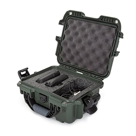 Nanuk 905 wasserdichter Hartschalenkoffer mit Schaumstoffeinlage für RodeLink Wireless Kit – Olivgrün