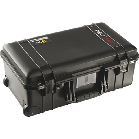 PELI 1535 Air Leichter Schützender Trolley für Kamera- und Fotografieequipment, Wasser- und Staubdicht, 27L Volumen, Mit Schaumstoffeinlage (Anpassbar), Farbe: Schwarz
