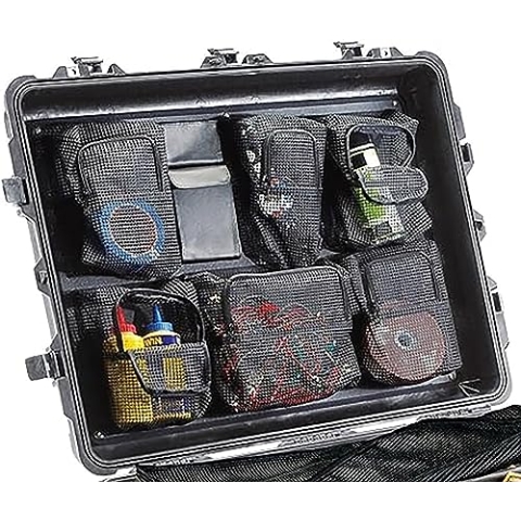 Peli 1639 Deckeleinteilungssystem, Original Peli Protector Case Zubehör, Kompatibel mit: Peli 1630, Farbe: Schwarz