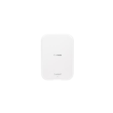 Canon Zoemini 2 perlweiß Mini Fotodrucker mobil tragbar unterwegs Hosentasche PRINTING KIT (Fotodruck 5x7,6 cm, für Smartphone + Tablet, eingebauter Akku) [+ 20er ZINK Druck-Set + 10er Circle Sticker]