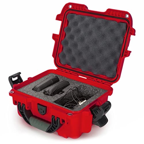 Nanuk 905 wasserdichter Hartschalenkoffer mit Schaumstoffeinlage für RodeLink Wireless Kit – Rot