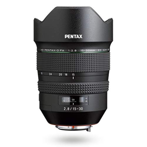 Pentax,HD Pentax-D FA 15-30MM F2.8ED SDM WR W/CASE, Ultraweitwinkel-Zoomobjektiv Hochauflösendes Bild Wetterfeste Konstruktion Extra scharfe Bilder mit hohem Kontrast Hochgeschwindigkeits-AF,schwarz