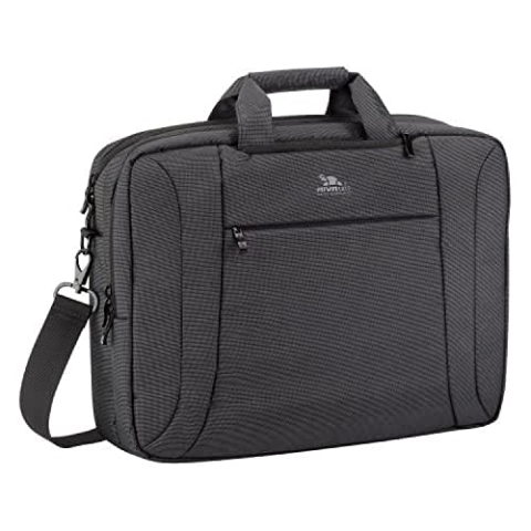 RIVACASE 8290 Tasche für Laptops bis 15.6" - Wandelbare 2 in 1 Notebooktasche/Rucksack mit stoßdämpfendem Innenmaterial - Schwarz