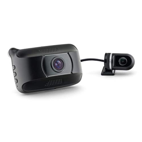 Caliber Dashcam Auto - Tag- und Nachtsensor - 2,7 Zoll LCD Bildschirm - HD Ready 3 Megapixel - Screencapture - G-Sensor - DVR225DUAL - Einschließlich Rückkamera - Batterie - Micro SD - Schwarz