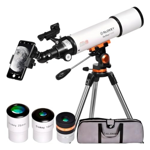 Slowkey Pro Barlowlinse für Teleskope - 3X Linse für Profi-Astronomie, erhöht die Vergrößerung; ideal für Teleskop Mond Beobachtungen und Fernglas Astronomie, Teleskop Sterne beobachten