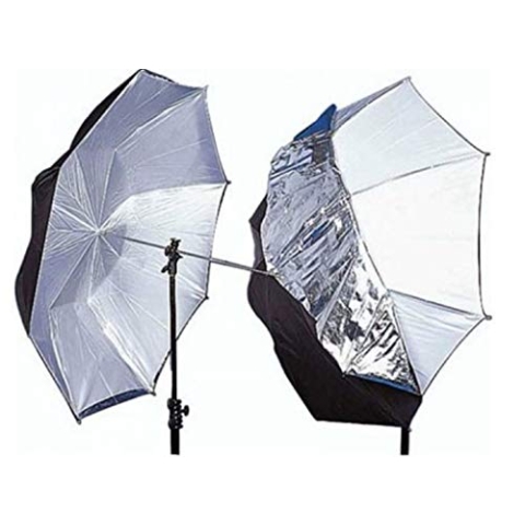 Lastolite von Manfrotto Dual Duty Regenschirm – 93 cm, schwarz/weiß/Silber