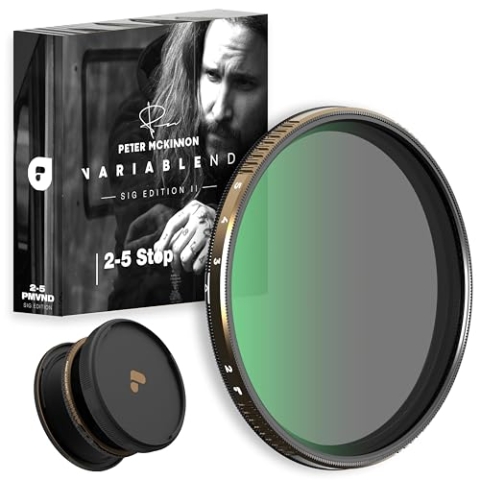 PolarPro - Vario VND - 67 mm - 2/5 Blenden - Edition II - Peter McKinnon - Null Vignettierung - haptischer Feedback-Mechanismus - Ideal für Run-n-Gun-Videografie/Filmerstellung