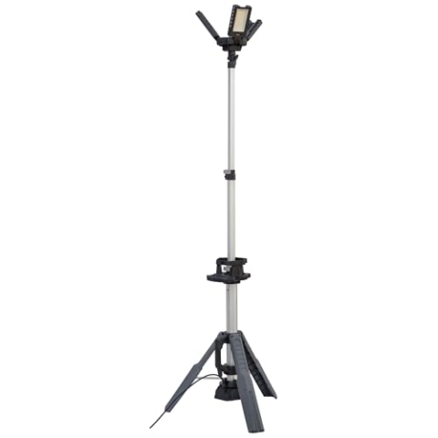 Brennenstuhl Professional Stativ LED Baustrahler Dreikopf 13050 T mit 13500lm (LED-Baustrahler mit 3 individuell einstellbaren Strahlern, 100W, für den Einsatz im Außenbereich, Bluetooth Steuerung)