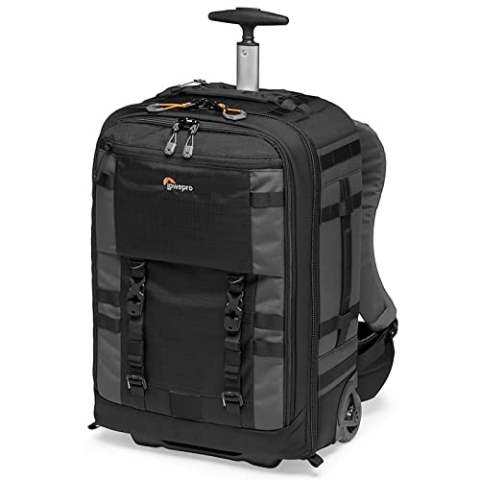 Lowepro Pro Trekker RLX 450 AW II,Camera Convertible Backpack-Roller,Camera Backpack with Recycled Fabric,Fits 15”Laptop or Tablet,Heavy-Duty Wheels,Mirrorless or DSLR Camera Case,Black or Dark Grey