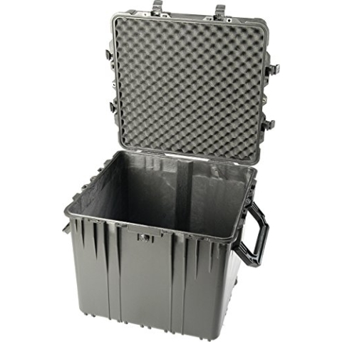 PELI 0370 Tiefer Kubus Schutzkoffer, IP67 Wasserdicht, 227L Volumen, Ohne Schaum, Schwarz