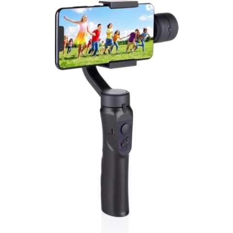 Grundig Gimbal Stabilisator - Selfie Stick - mit Stativ - Automatischer Selfie Stick - Vlogs und Action Bilder