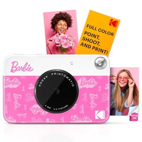 Barbie x Kodak Printomatic Digitale Kamera – 5MP Tragbare Barbie Kamera Drucken Bunte 2x3” Selbstklebende Fotos – Signaturstil