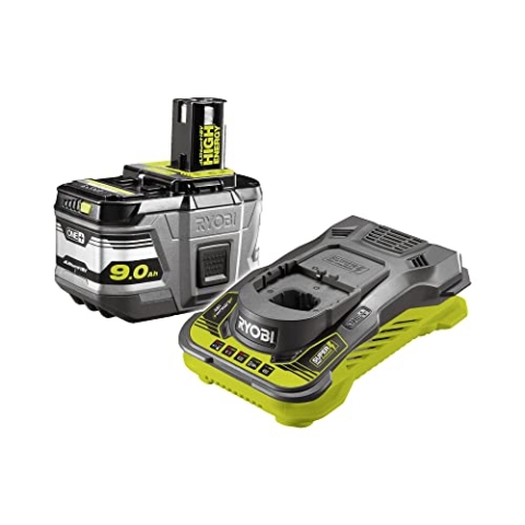 Ryobi 9,0 Ah High Energy Lithium+ Akku & Schnellladegerät ONE+ 18 V RC18150-190