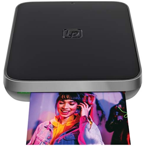Lifeprint 3x4.5 Tragbarer Foto- und Videodrucker für iOS- und Android-Geräte. Erwecken Sie Ihre Fotos mit Augmented Reality zum Leben - Schwarz