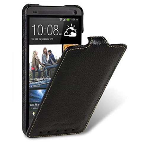 Melkco - Ledertasche für HTC One M7 - Jacka Type - Schwarz - O2O2M7LCJT1BKLC