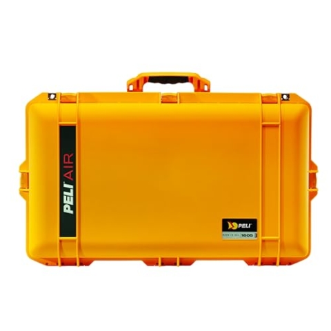 PELI 1605 Air Leichter Schutzkoffer für Kamera Equipment, Wasser- und Staubdicht, 50L Volumen, Mit Schaumstoffeinlage (Anpassbar), Farbe: Gelb