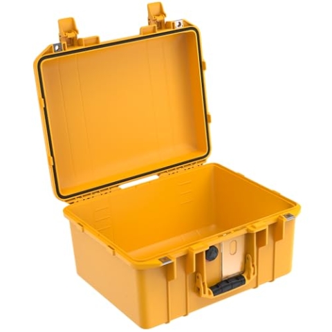 Peli 1507 Air Leichter Schutzkoffer für DSLR Kamera Kardanringe und Sensible Ausrüstung, Wasser- und Staubdicht, 24L Volumen, Ohne Schaumstoffeinlage, Farbe: Gelb
